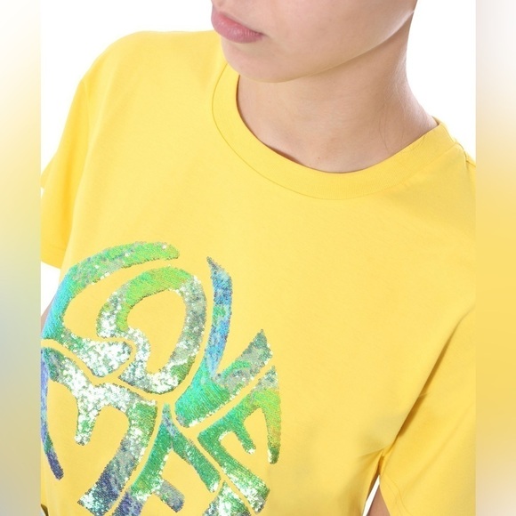 ALBERTA FERRETTI LOVE ME CREW NECK COTTON T-SHIRT Style ID 07031672_1027 - Picture 2 of 11